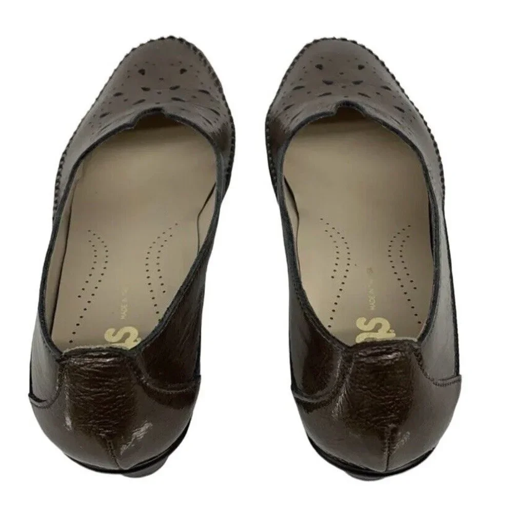 SAS Sonyo Taupe Brown Slip On Pumps Shoes US 7.5 N
